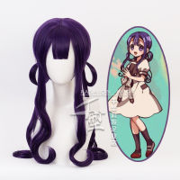 อะนิเมะคอสเพลย์วิกผม Toilet-Bound Hanako-Kun คอสเพลย์ Akane Aoi วิกผมผู้หญิงวิกผมสีม่วงยาว Curly Hhair