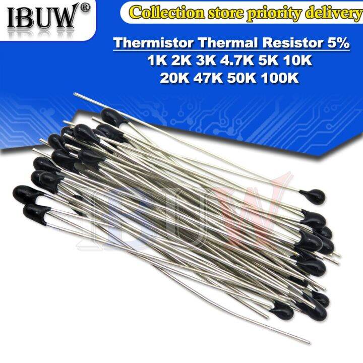 20PCS MF52AT B 3950 NTC Thermistor Thermal Resistor 5% 1K 2K 3K 4.7K 5K ...