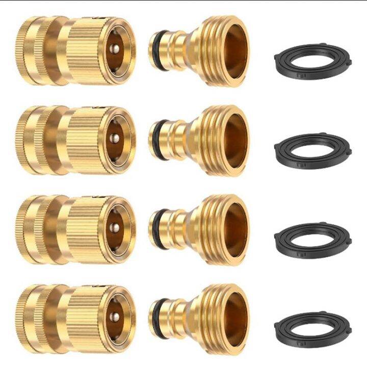 garden-hose-quick-connector-solid-brass-3-4-inch-ght-thread-fitting-no-leak-water-hose-female-and-male-adapter