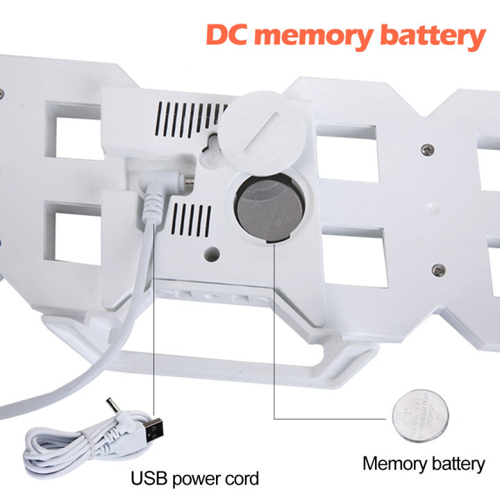 worth-buy-นาฬิกาติดผนังดิจิตอล-led-3d-แสดงเวลากลางคืนโคมไฟตั้งโต๊ะนาฬิกาปลุกห้องนั่งเล่นในบ้านดีไซน์ทันสมัย