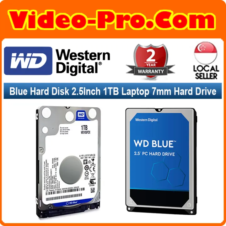 WD Blue Hard Disk 2.5Inch 1TB Laptop 7mm Hard Drive: 2.5 Inch, SATA 6Gb/s, 5400  RPM, 8MB Cache WD10SPZX | Lazada Singapore