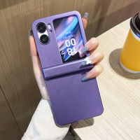 CSCR 3 in 1 Metal Paint Phone Case For OPPO Find N2 Flip Full Hinge Protection High Texture Cover For oppo findn2flip Cases