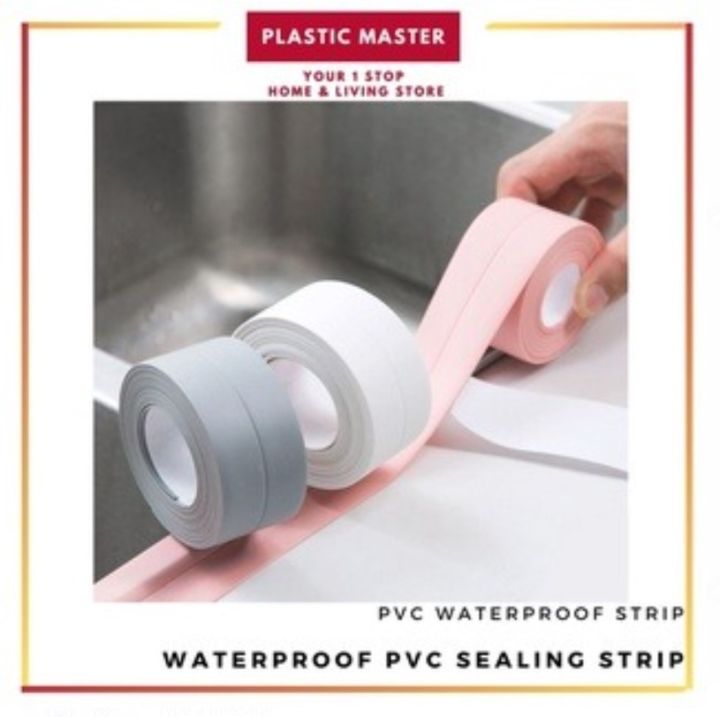 Shower Bath Sealing Tape Pvc Waterproof Wall Sticker Self Adhesive  Waterproof