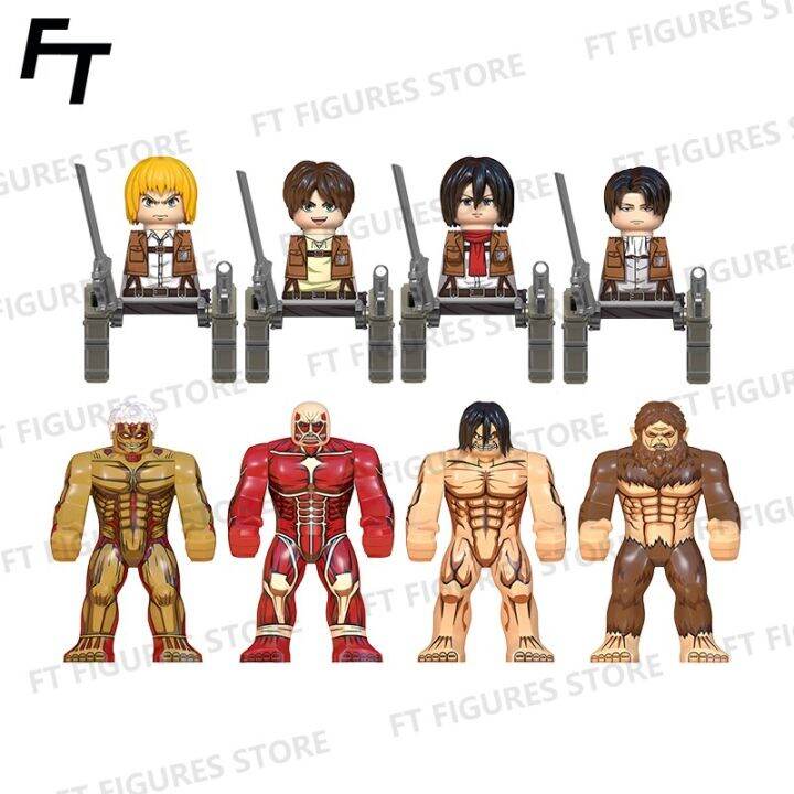 Hot Anime Attack On Titan Mini Action Figures Eren Jaeger Mikasa ...