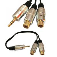 SBT31 Rca ตัวเมียลำโพงเครื่องเล่นซีดีแจ็ค Rca 1ถึง2สายเคเบิล Rca อะแดปเตอร์สายแปลงสัญญาณ Rca สายแจ็คสายอะแดปเตอร์ Aux สายออดิโอสายตัวแยก Y