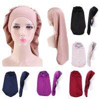 【CC】●❂♤  Elastic Band Bonnet Silky Dreadlock Braids Baggy Cap Hair Hat Sleeping Headwrap Turban