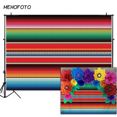 【Worth-Buy】 Mehofoto ฉากหลังเม็กซิกัน Cinco De Mayo Fiesta แบบดั้งเดิมพื้นหลังการถ่ายภาพเม็กซิโกที่มีลายเส้นเฟียสต้าฉากหลังปาร์ตี้