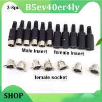 B5ev40er4ly Shop B5ev40er4ly Shop B5ev40er4ly Shop 1pcs DIN Connector  3 4 5 6 7 8 Pin core Male female Terminal Mount Panel socket nut power Plug Plastic Handle Chassis Soldering