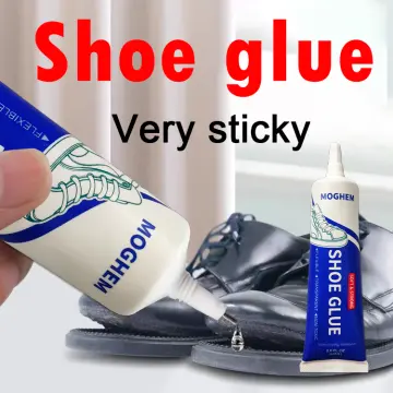 MOGHEM Shoe Glue Shoe Sole and Upper Repair Adhesive 60ml Clear Waterproof for Bonding Broken Leather Shoes, Sneakers, Cloth Shoes, Boots, Leather Goods