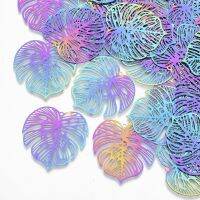 50 pc 201 Stainless Steel Filigree Pendants Etched Metal Embellishments Flying Heart Rainbow Multi-color 34x33x0.3mm Hole: 1.2mm