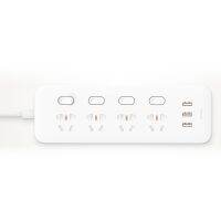 รางปลั๊ก xiaomi mijia พร้อม 4 sockets 4 ชิ้นควบคุม - สีขาว