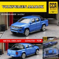 โมเดลรถกระบะ1/64โมเดลรถขนาดเล็กโลหะ VOLKSWAGEN AMAROK จำลองงานศิลปะขนาดเล็กของขวัญดายคาสยานพาหนะของเล่นสำหรับเด็กเด็กผู้ชาย