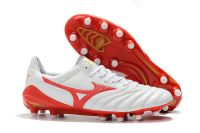 Authentic Mizuno Creation Morelia Neo II FG Mens Shoes Sneakers Mizuno Outdoor Sports Shoes White/Red Color Size Eur 40-45