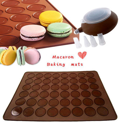 48 Large 48 - well macaron silicone mat baking kit many