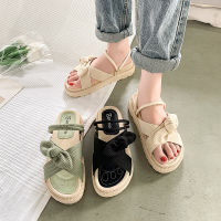 ?beauty shoes?รองเท้าแตะสำหรับผู้หญิง, รองเท้าแตะสวมแจ๊กเก็ตใหม่สำหรับฤดูร้อนปี 2022, รองเท้าแตะแบบสวมพื้นหนาแบบแบนสบายและรองเท้าแตะ