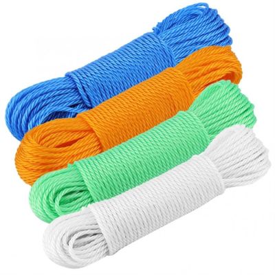 ✳ 20m Long Colored Nylon Rope Drying Clothes Hangers Washing Lines Cord Clothesline for Camping Outdoors Garden Travel Supplies