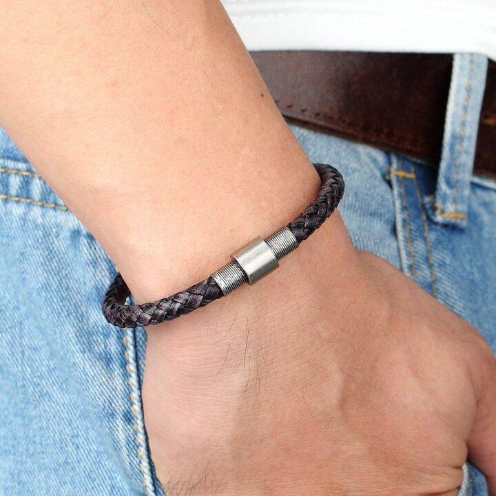 tyo-simple-design-stainless-steel-leather-bracelets-for-men-fashion-wrap-braided-handmade-bangle-male-charm-jewelry-wholesale