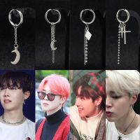 2022 NEW!!!Korean 1pc Fashion Stainless Steel earrings single steel color chain tassel long hip hop punk men and women pierced