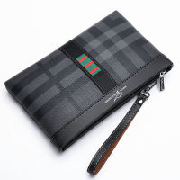 Plaid Leather Handbag Envelope Mens Bag Clutch Luxury Designer Handbag Sacoche Homme Purses And Handbags Bolso Hombre