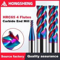 HRC65 CNC คาร์ไบด์ End Mills 4 ขลุ่ยทังสเตนเครื่องกัดเครื่องมือตัดใบหน้าเราเตอร์ Bit Me Carbide Millingtal Key Seat