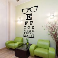 Modern Glasses Eye Chart Optical Window Wall Sticker Eye Doctor Optometry Hipster Eyewear Specs Frames Glass Wall Decal Vinyl Window Sticker and Films