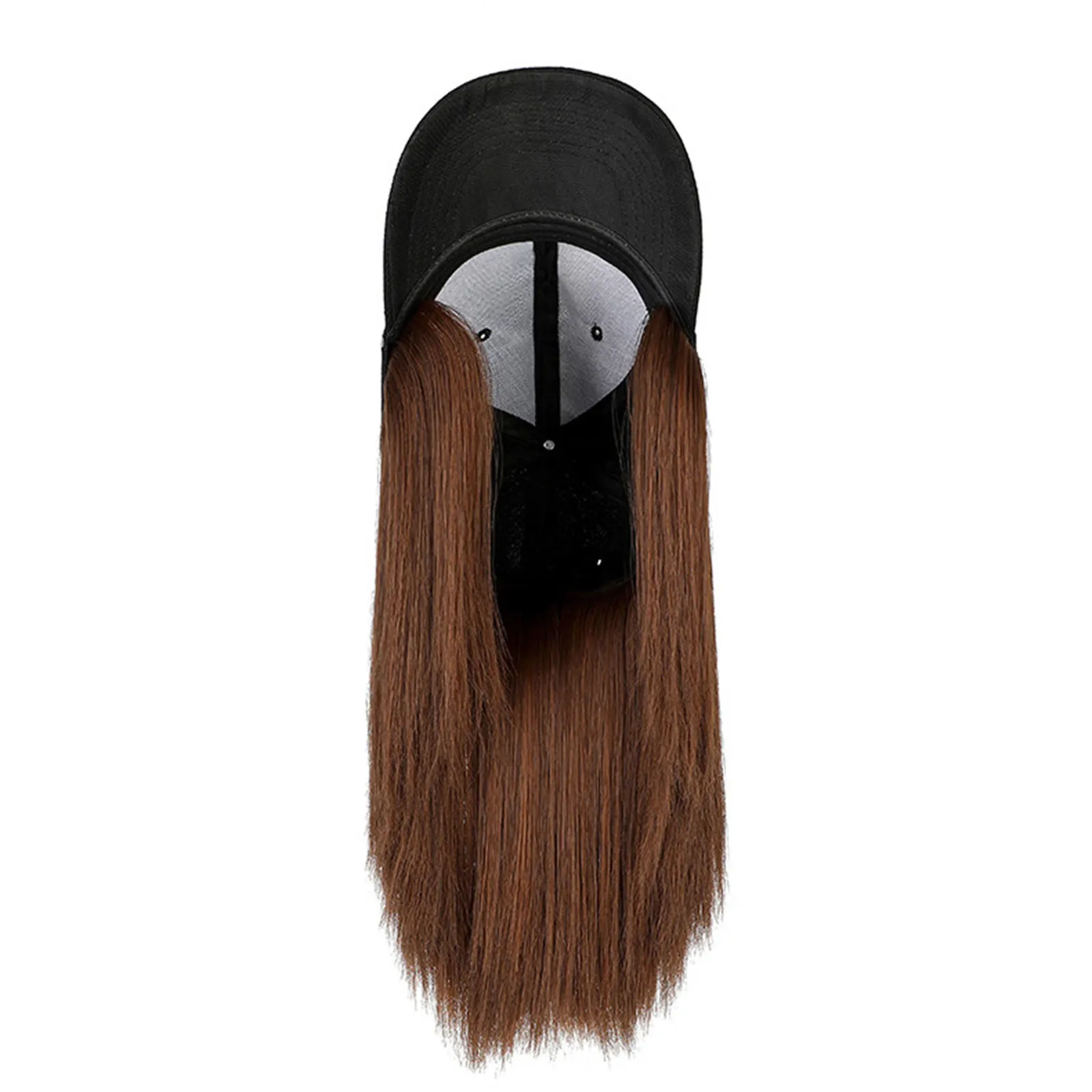 Baseball Cap Hair Straight Hair Hairstyle Adjustable Wig Hat Attached Long  Hair | Lazada PH
