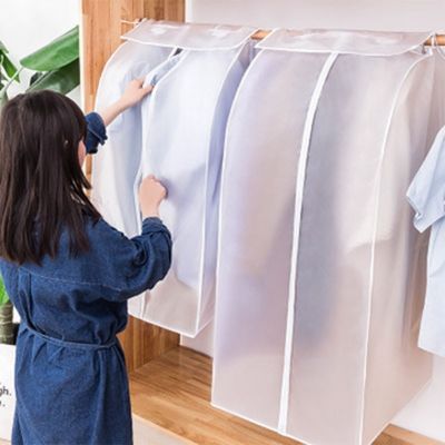 （A SHACK）◎✌ Clothes Dust Cover Dustproof Garment Cloth Storage Waterproof Suit Coat Protector Bag Hanging Organizer