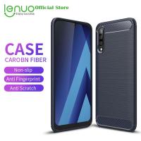 【Be worth】 【Prime deal】 Lenuo Soft Case สำหรับ Galaxy A70และ A70s คาร์บอนไฟเบอร์ซิลิโคนกรณีแปรงโทรศัพท์มือถือ TPU ปกหลังปลอกสำหรับ A70และ A70S