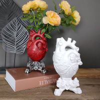 Resin Vase Home Decor Nordic Home Decoration Room Decoration Heart-shaped Sculpture Statue Flower Pot Desktop Crafts Ornaments