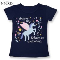 Baby Girl Unicorn T-shirts Childrens Shirts For Girls Tees