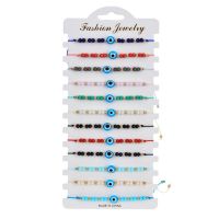 BX0C 12x Crystal Beads celets Lucky Evil Eye celet Girl Birthday Party Jewelry