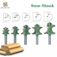 LANG TONG TOOL 8Mm Shank Bullnose Half Round Bit Endmill Router Bits Wood 2 Flute Bearing Woodworking Tool Milling Cutter LT019