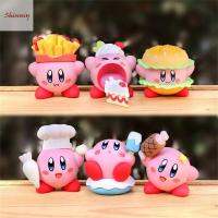 SHINNIY Gourmet ซีรีส์ Kirby ตุ๊กตาขยับแขนขาได้แฮมเบอร์เกอร์ฝรั่งเศสของเล่นโมเดลดาว Kirby ของเล่นโมเดลตุ๊กตาของขวัญอนิเมะเกมแฟนๆคอลเลกชัน