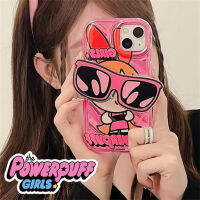 Gesila Gesila Spice Girls ดีไซน์รูปการ์ตูนใหม่พาวเวอร์พัพเหมาะสำหรับเคสโทรศัพท์มือถือ IPhone ฝาครอบป้องกันพร้อมเคสมือจับสำหรับโทรศัพท์มือถือแว่นกันแดด + ที่วางแว่นกันแดด