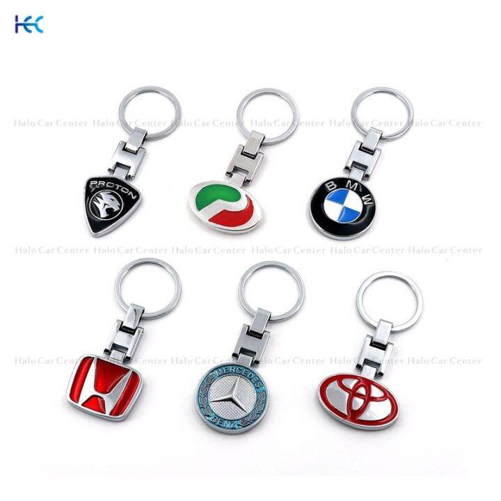 new-car-stainless-steel-metal-logo-keychain-3d-key-chain-proton-perodua-toyota-honda-nissan-bmw-benz-mitsubishi-suzuki