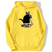 Killer Black Cat What Surprised Men Hoodies Streetwear Warm Male Hoodie Hip Hop Daily Casual Autumn Sweatshirt Size Xxs-4Xl