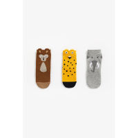 ถุงเท้าเด็กผู้ชาย Mothercare safari socks - 3 pack ZA593