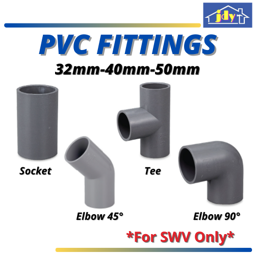 PVC Pipe Fitting PVC Connector SWV (Thin/Nipis) Socket Elbow Tee 32mm