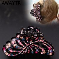 【YF】○▨  Hairpin Hair Claw Crab Colorful Rhinestone Jewelry 1PcsTH