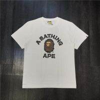 เสื้อยืดแขนสั้นผู้ชายลายตัวอักษร,เสื้อคู่สไตล์ญี่ปุ่น BAPE-Man