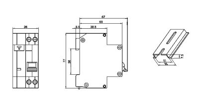 【☊HOT☊】 quan59258258 16a Dpnl 230V 50Hz/60Hz 1 Pn ตกค้างเบรกเกอร์ Rcbo