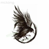 Waterproof Temporary Tattoo Sticker Eagle Wing Fake Tatto Flash Tatoo Hand Arm Middle Size Art Tattoos for Boy Women Men