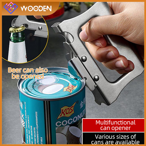 New Multifunction Can Opener Stainless Steel Safety Side Cut