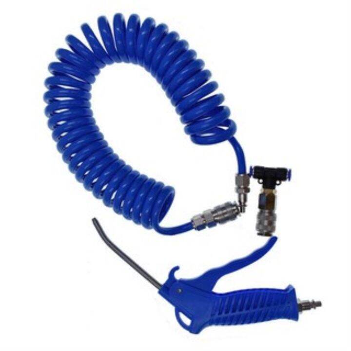 Pneumatic Dust Blowing Gun PU air compressor telescopic spiral hose