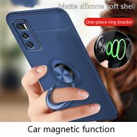 LIFEBELLE Casing for Vivo V20 SE Case  [Work with Magnetic Car Mount] 360 Degree Rotating Magnetic Metal Ring Stand Holder Phone Cases Soft TPU Silico