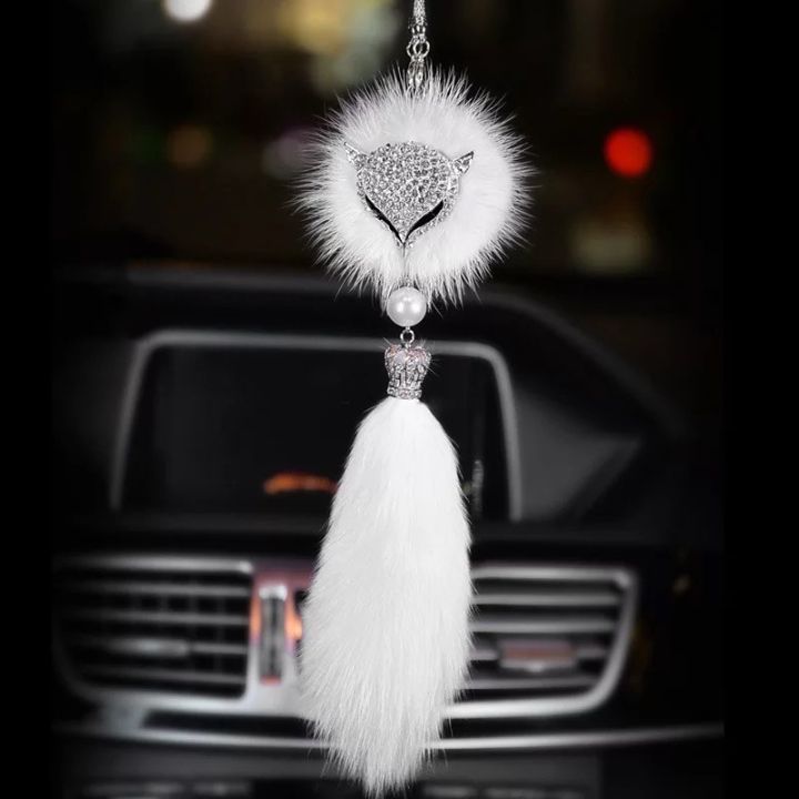 fashion-diamond-fox-car-pendant-rear-view-mirror-ornament-fur-bling-rhinestone-mirror-hanging-accessories-for-girls-women-cute
