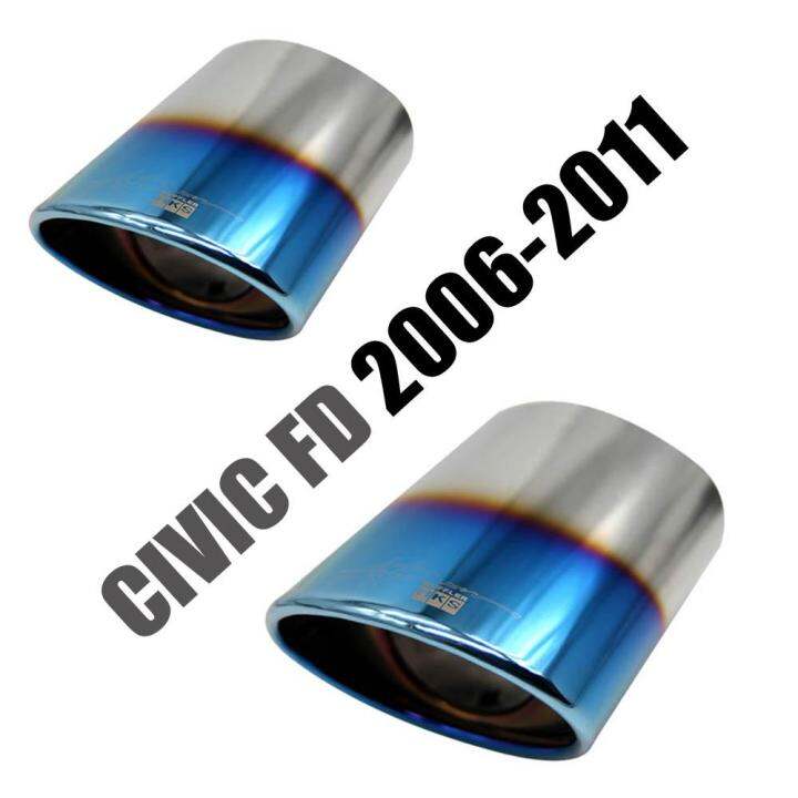 HKS Muffler Twin Tail Pipe with Burn Tip for Honda Civic FD 20062011