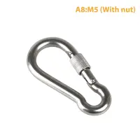 Ruyie M4 - M12 Snap Hook 304 Stainless Steel Carabiner Rigging Rescue Safety Buckle