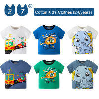 27Kids Store เสื้อยืดแขนสั้นของเด็กเสื้อยืดเด็กหญิงเด็กชายสำหรับเด็กทารก (1Y-8Y) 2023สำหรับเด็กผู้ชายฤดูร้อน