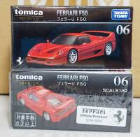 PN06F50 Tomica Premium Tomy Takara No.06 Ferrari F50 red color โมเดลรถโทมิก้าขนาดเล็ก เฟอรารี่ เอฟ 50 ขนาด 7.0cm x 3.0cm x 2.0cm ใหม่ กล่องสวยในซีล